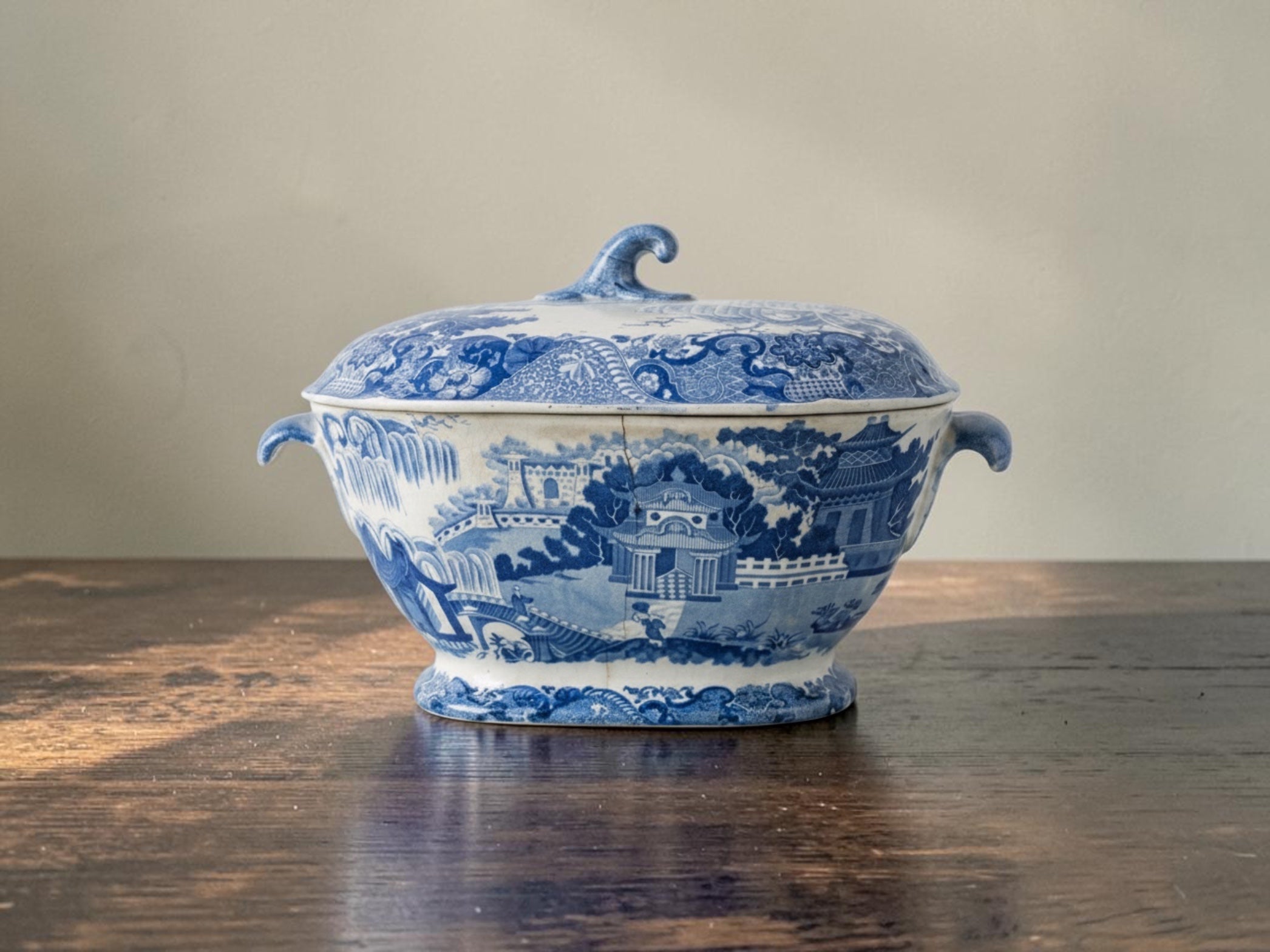 English Pearlware Soup Tureen and Cover