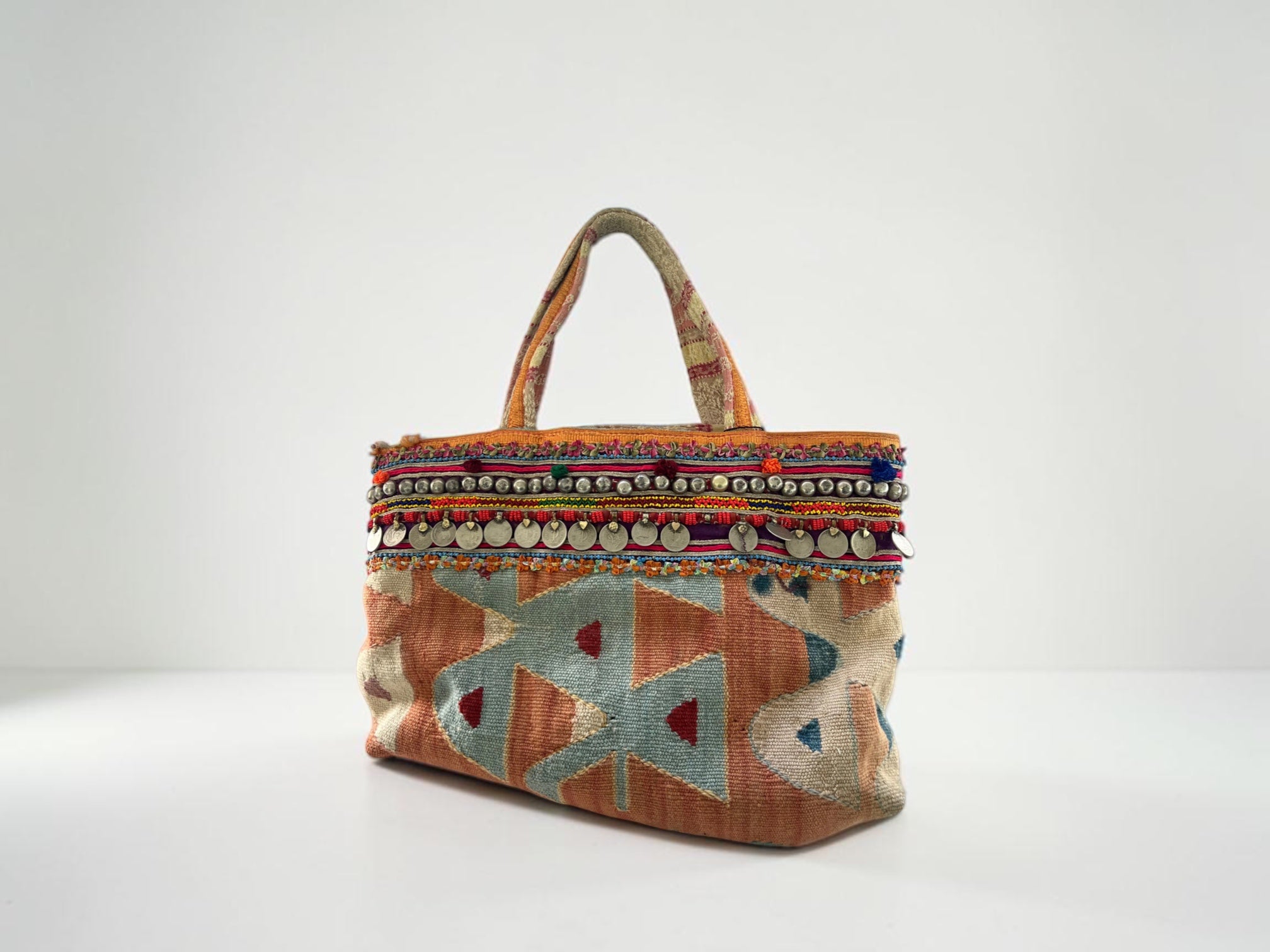 Vintage Handcrafted Tribal Tote Bag